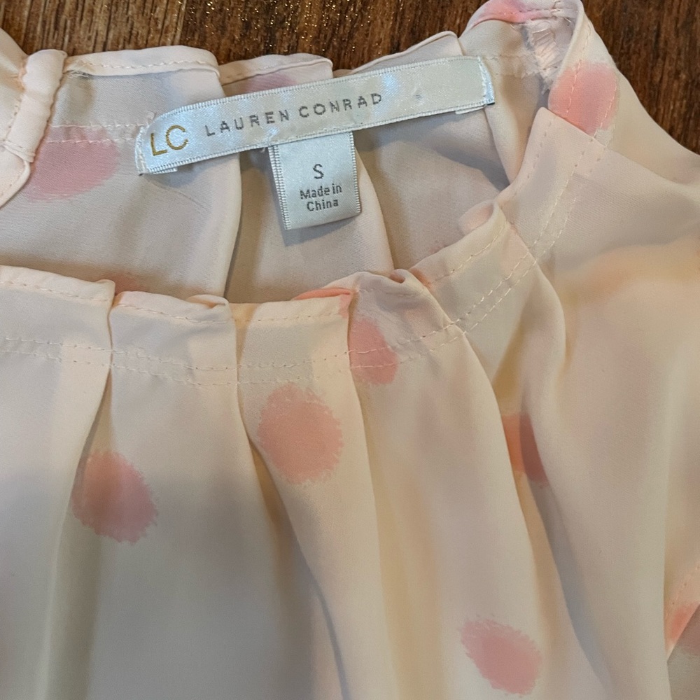 Lauren Conrad pink tie top